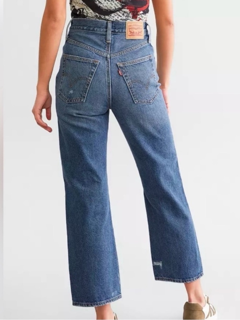 New Levi’s Ribcage Ankle Straight Distressed Jeans - Picture 4 of 4